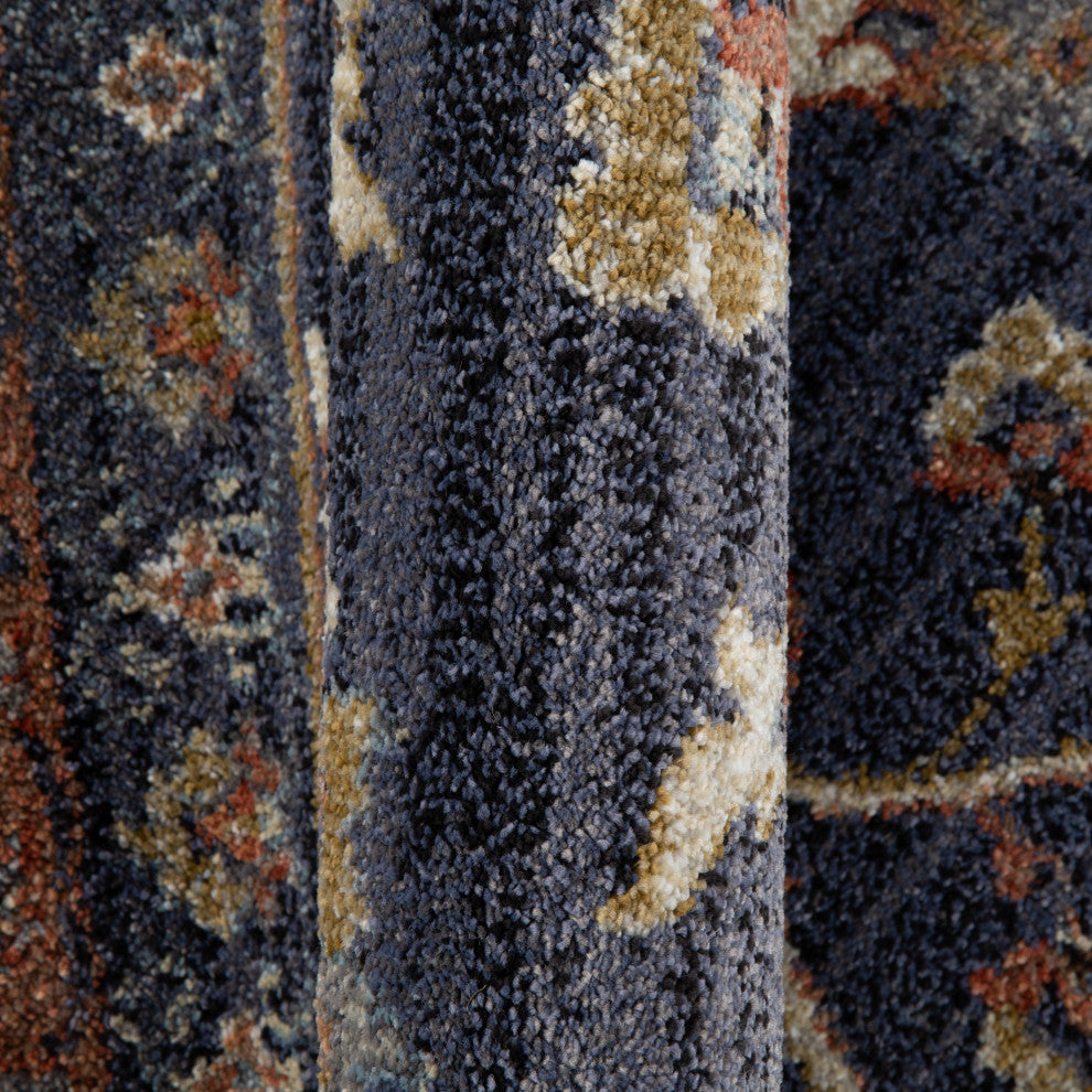 Jordan Bea Power-Loomed Polypropylene Area Rug, Navy Blue, 2'7" X 10"