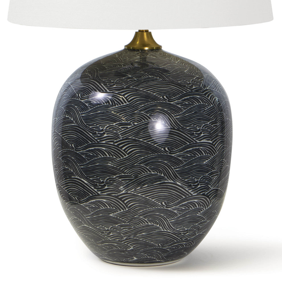 Harbor Ceramic Table Lamp, Black