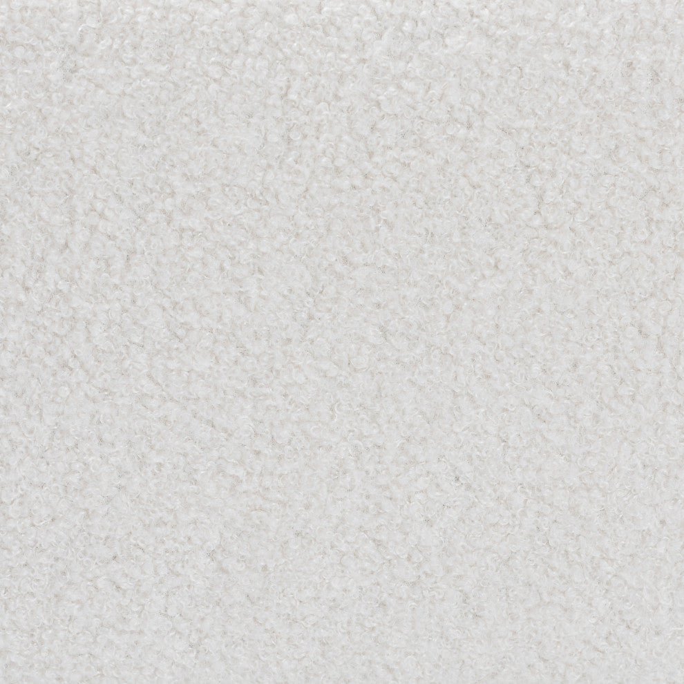 Naara Contemporary Ivory Boucle Upholstered and Black Finished Wood Accent Chair
