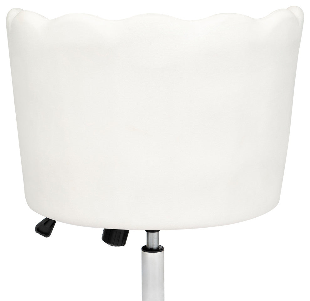 Alana Vanity Chair With 360 Degrees Swivel, White
