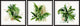 Coastal Greenery Triptych, 3-Piece Set, 18x18 Panels