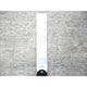 Gray Shiny Wool Hand Knotted White Wash Peshawar Oriental Rug, 3'9"x5'11"