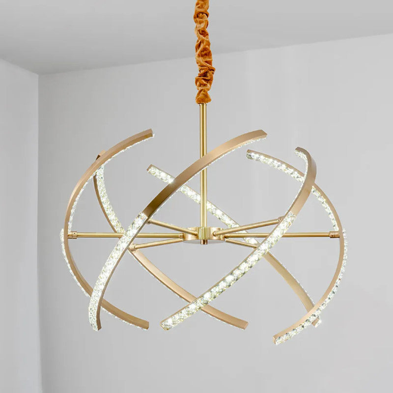 Arnasco | Creative Spherical Copper Crystal Chandelier, Colorful, 26''