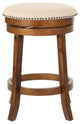 Backless Swivel Stool 26", Burnt Brown