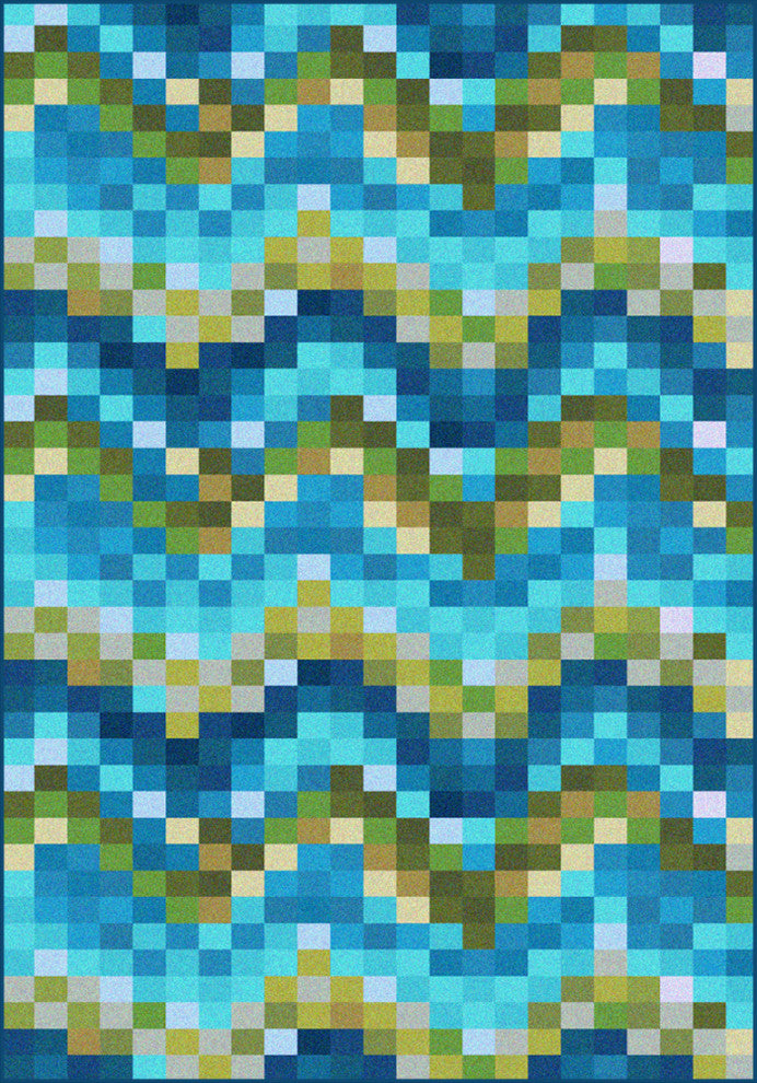 Spa Tiles, Aqua, 5'x8'