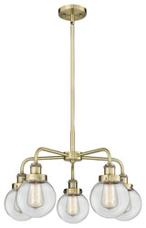 Innovations Beacon 5 24" Chandelier Antique Brass