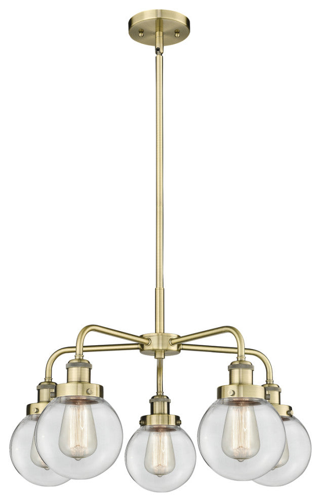Innovations Beacon 5 24" Chandelier Antique Brass