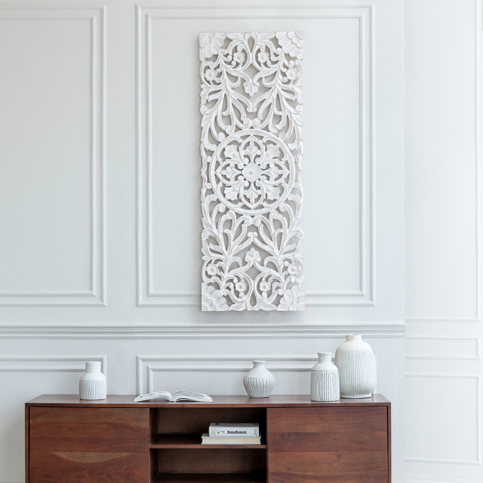 Malito Wall Medallion, White