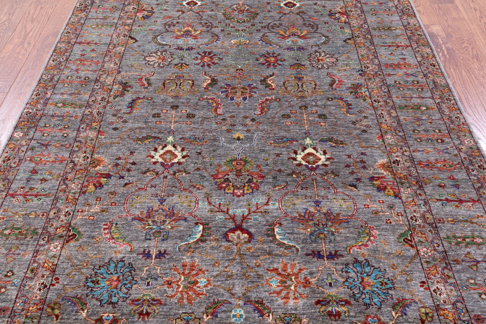 5' 8" X 8' 0" Handmade Persian Tabriz Wool Rug Q9843