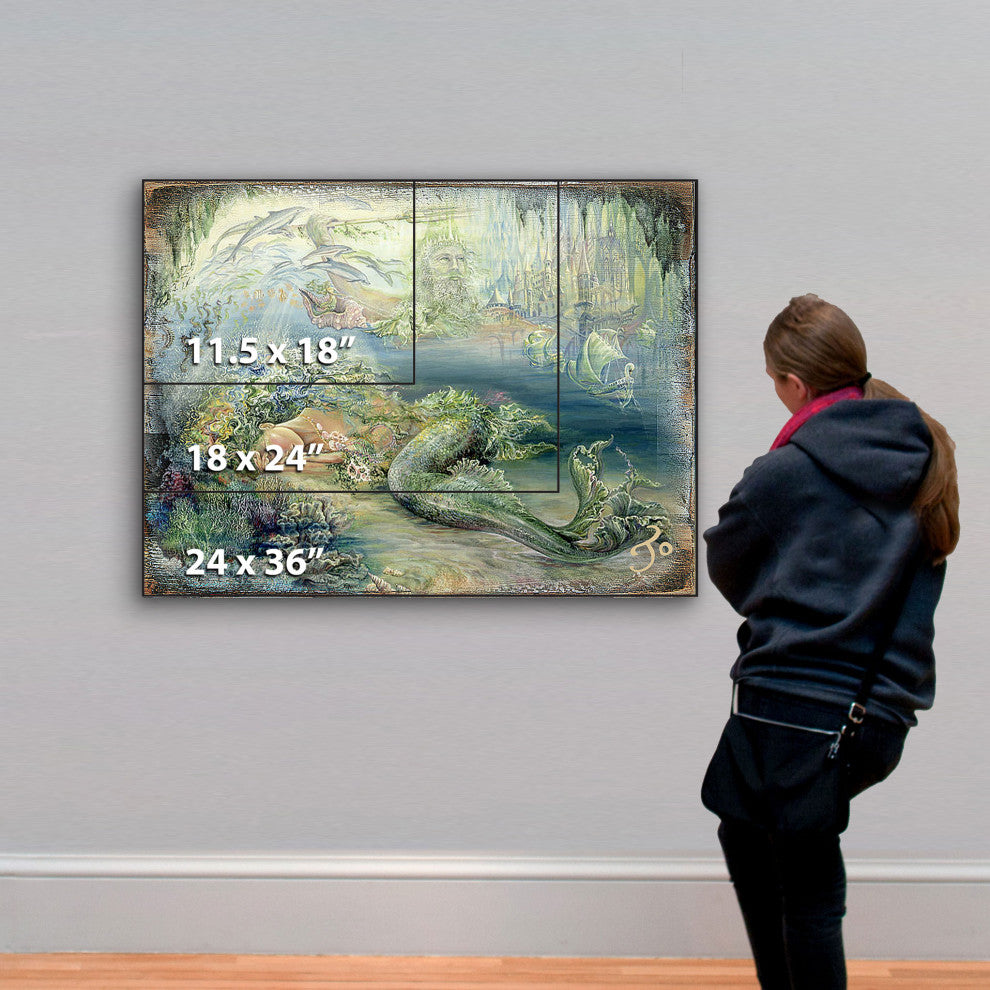 Dreams of Atlantis Wall and Table Top Wooden Decor, 36x24