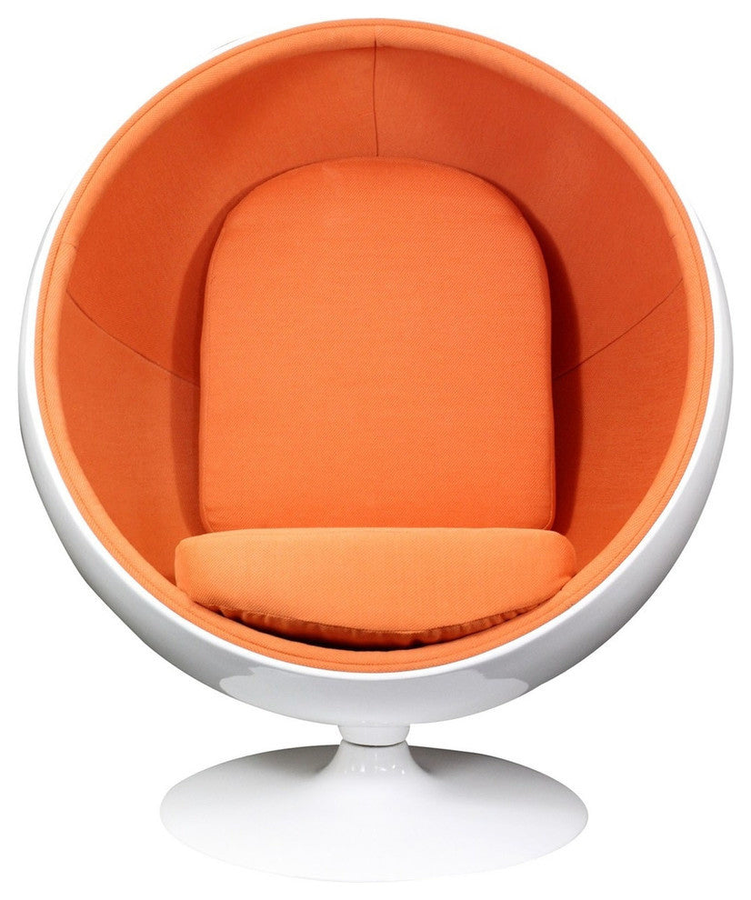 Modern Contemporary Living Room Lounge Chair Orange