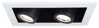 Silo LED Multiple Two-Light IC-Rated Airtight Housing, Light 4000K, White Black