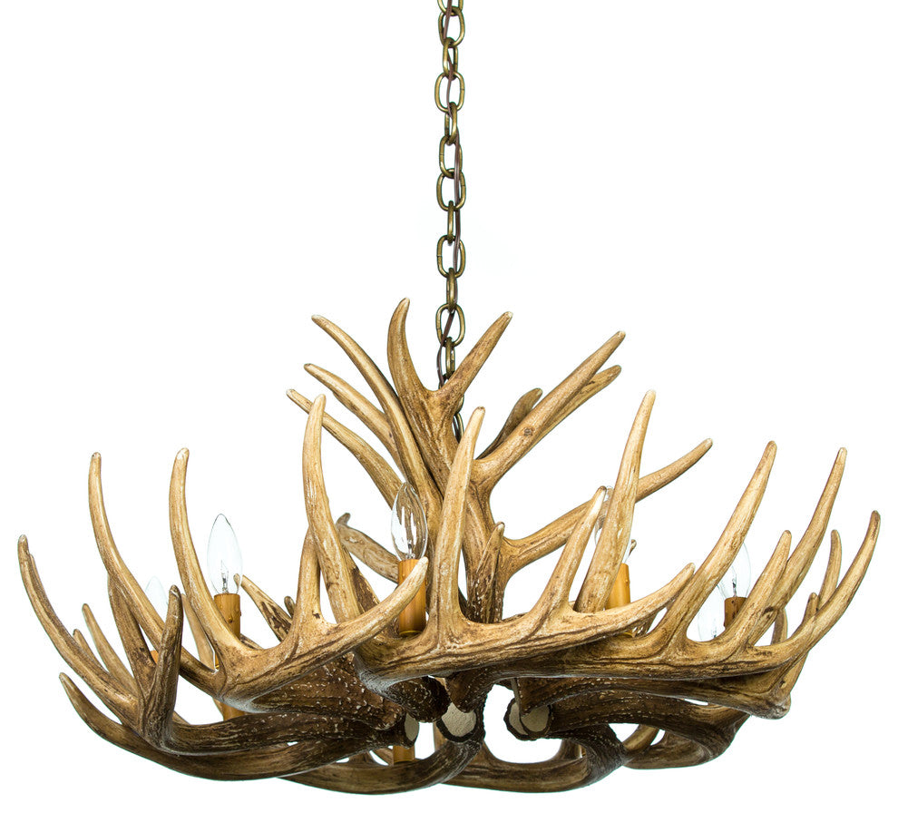 Whitetail Deer 12 Antler Cascade Chandelier