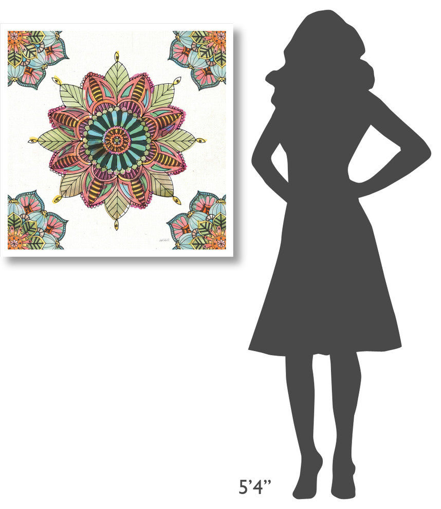 "Mandala Morning VI" Digital Paper Print by Anne Tavoletti, 32"x32"