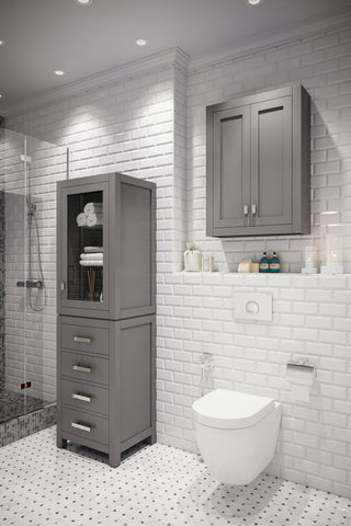The Madison Collection Linen Cabinet, Gray