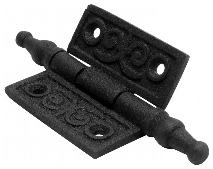 Victorian Door Butt Hinge Steeple Tip Wrought Iron 2" W Antique Design Set of 6