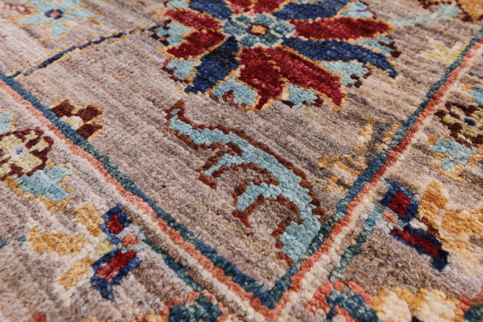 Handmade Persian Tabriz Wool Rug 4' 3" X 6' 5" Q10174