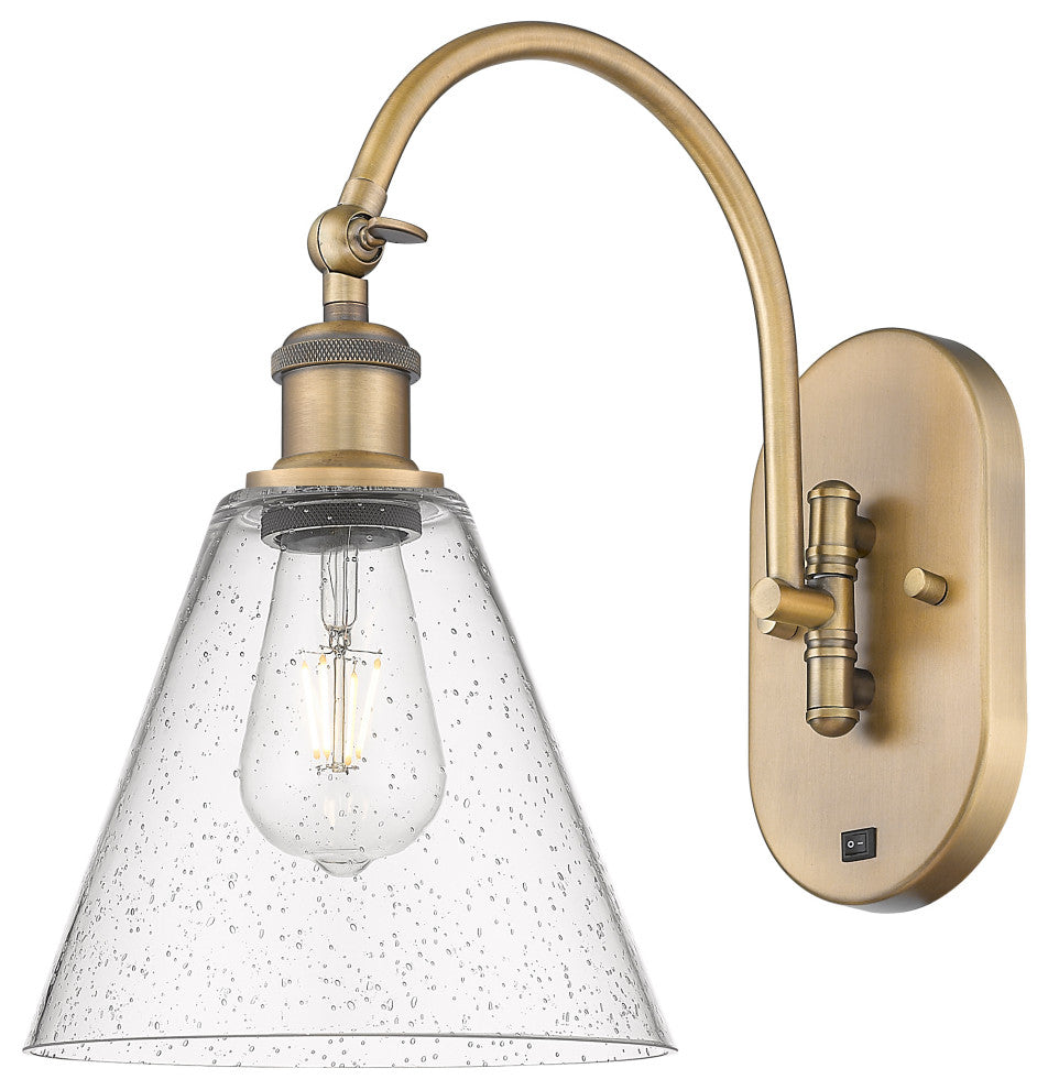 Innovations 518-1W-BB-GBC-84-LED 1-Light Sconce, Brushed Brass
