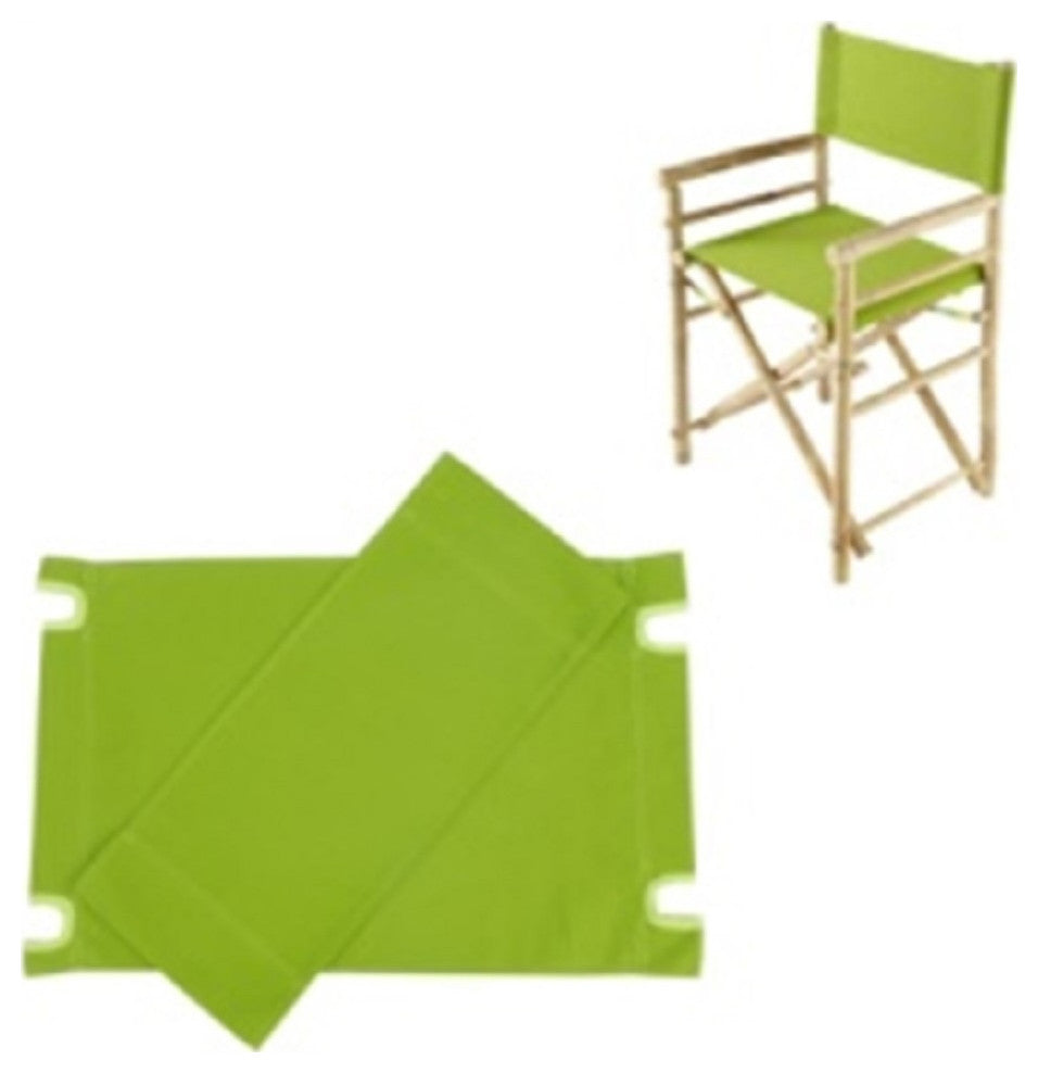 Set of 2 Canvas For Bamboo Director Chair, Green