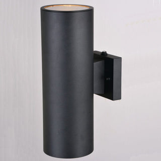Chiasso 2 Light 14.25-in.H Dusk to Dawn Outdoor Wall Light Textured Black