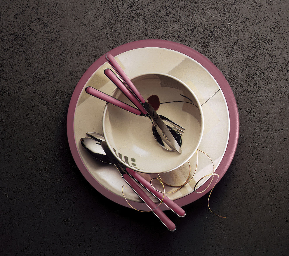 Fantasia Flatware Set, Pink, 20 Pcs.