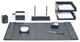 D1020, Black Leather, 10-Piece Desk Set
