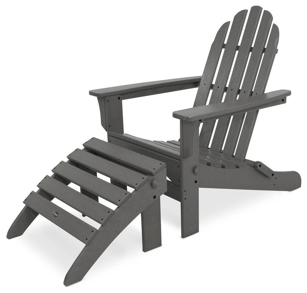 Cape Cod 2-Piece Folding Adirondack Seating Set, Stepping Stone