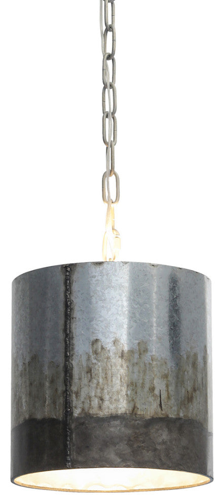 Cannery 1 Light Mini Pendant in Ombre Galvanized
