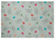Bunnies and Eggs Easter Chenille Rug, Breezeway Green, 5'x7'