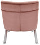 Gilda Lounge Chair, Rose Velvet With Silver Base