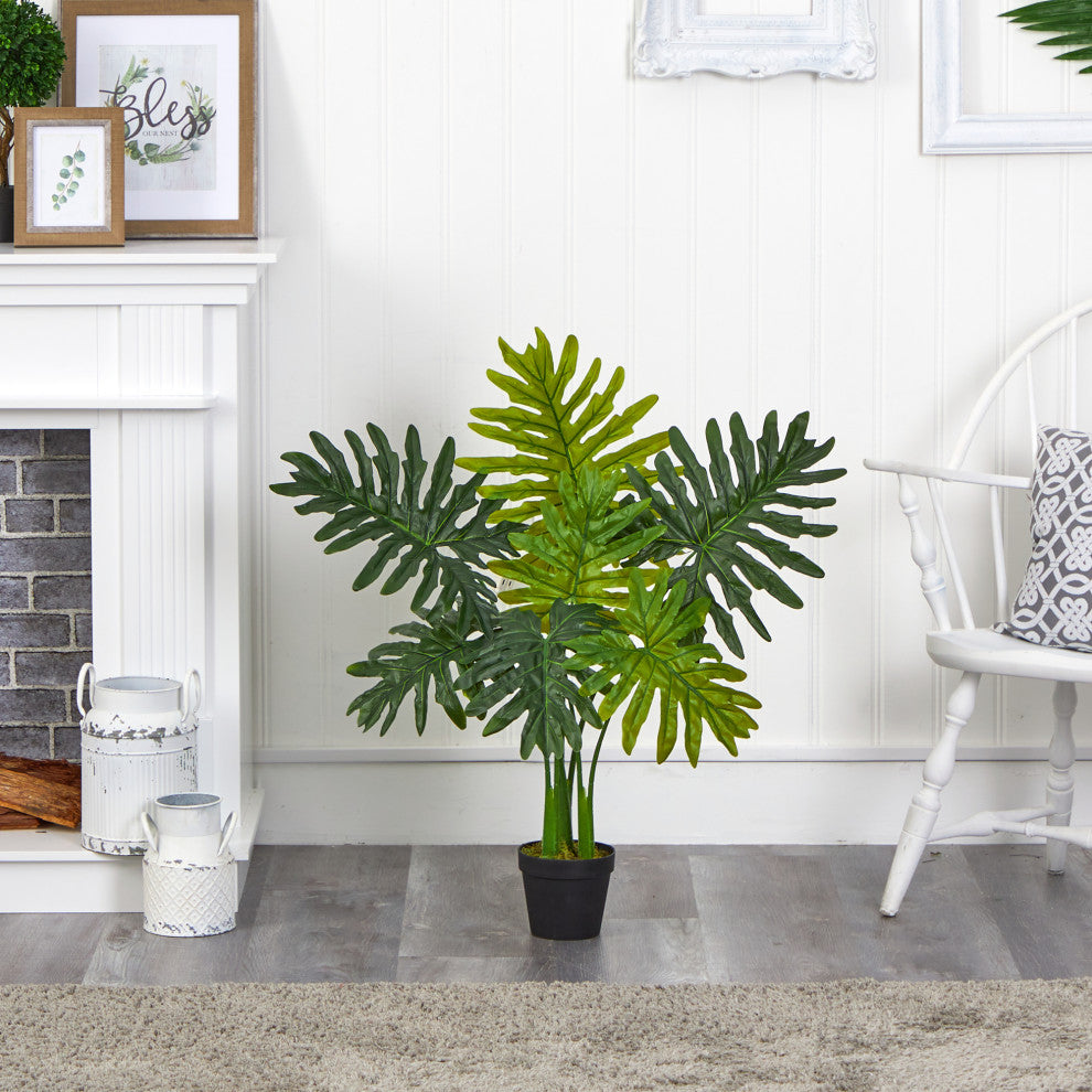 3' Philodendron Artificial Plant, Real Touch