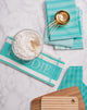 DII Assorted Teal Foodie Dishtowel/Dishcloth, Set of 5