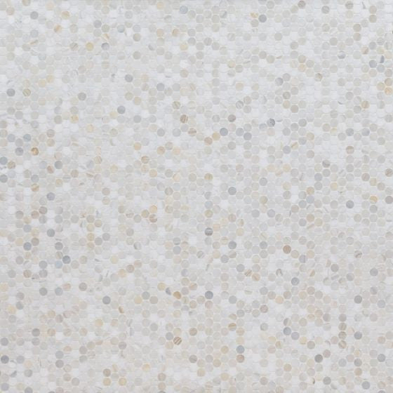 Athena Gold Pennyround 12X12 Honed Marble Mosaic, 10 Sheets