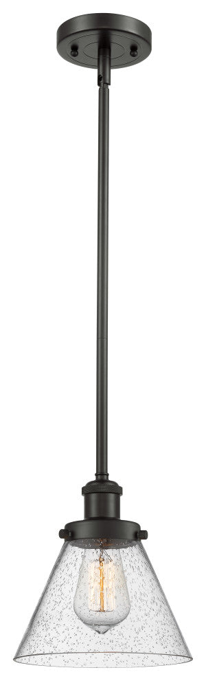 Large Cone 1-Light Pendant, Oil Rubbed Bronze, Seedy