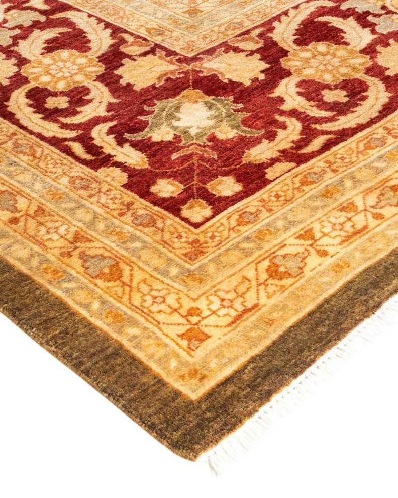 Eclectic, One-of-a-Kind Hand-Knotted Area Rug Green, 12' 1" x 15' 0"