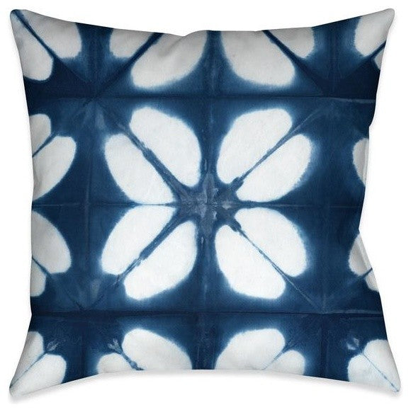 Kumo Indigo Outdoor Decorative Pillow, 18"x18"