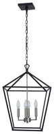 Flynt II Foyer 4  Light  Flat Black / Brushed Polished Nickel