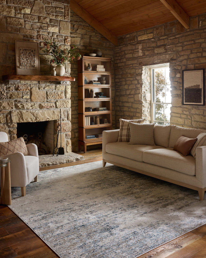 Loloi Townes Ivory / Sky 7'-10" x 10' Area Rug