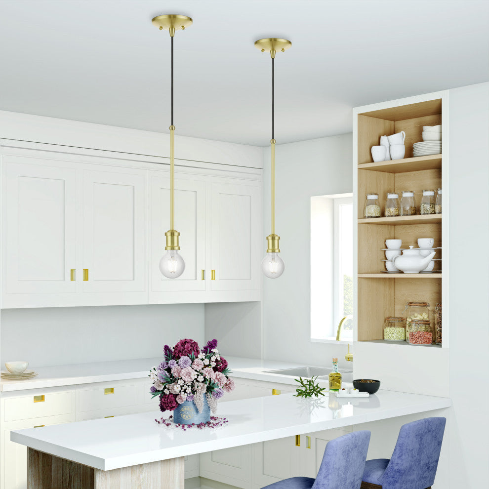 Lansdale 1 Light Satin Brass Single Pendant