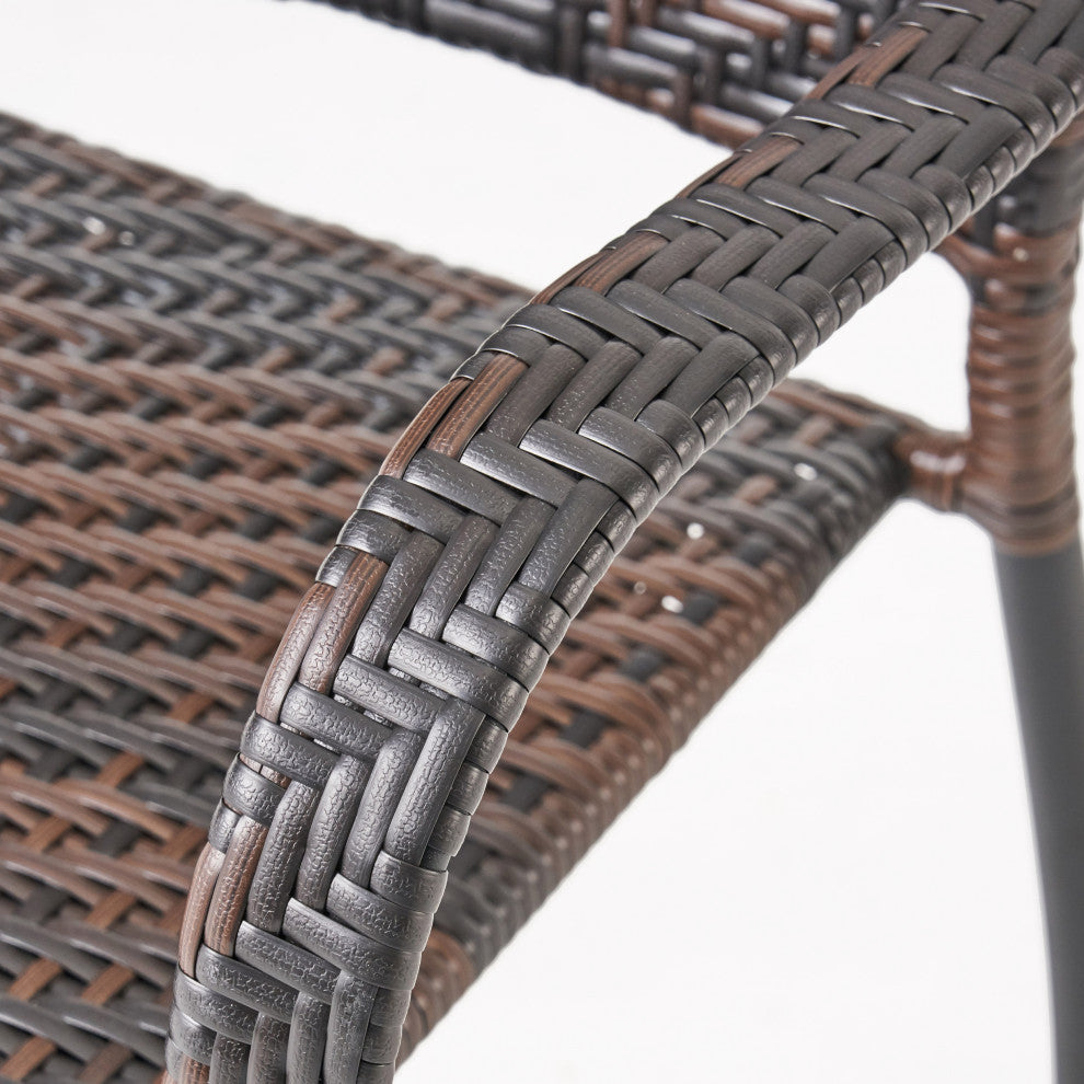 GDF Studio 7-Piece Livingston Outdoor Wicker Dining Set