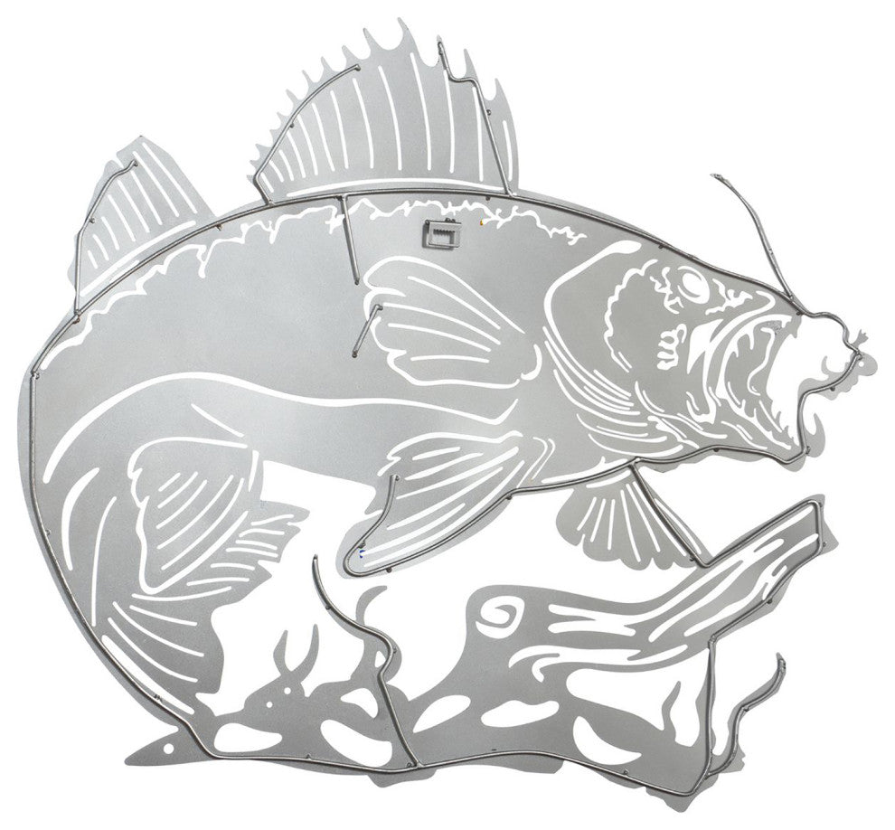 Laser Cut and Heat Colored-Metal Wall Art-Fish-32" x 28"