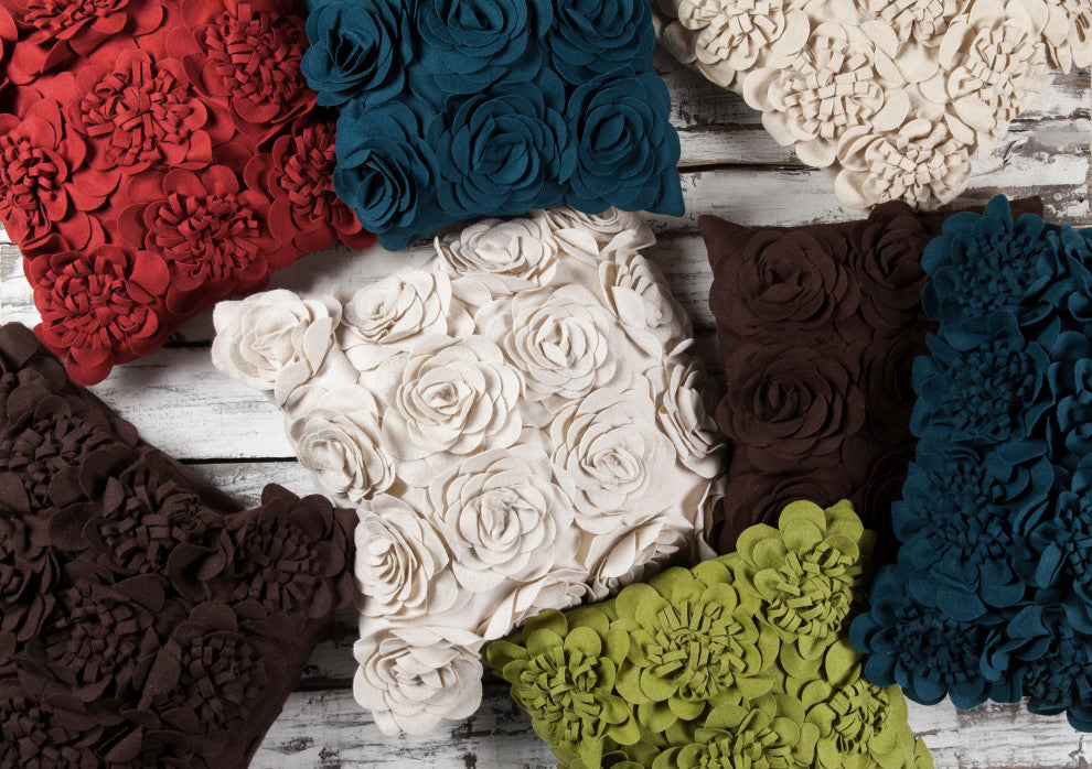 Surya Felt Garden FA-076 22" x 22" Pillow Kit