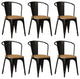 vidaXL Dining Chairs 6 pcs Black Solid Mango Wood