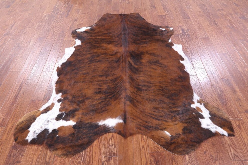 7' 4" X 6' 6" Organic Natural Hair-On Cowhide Area Rug C1452