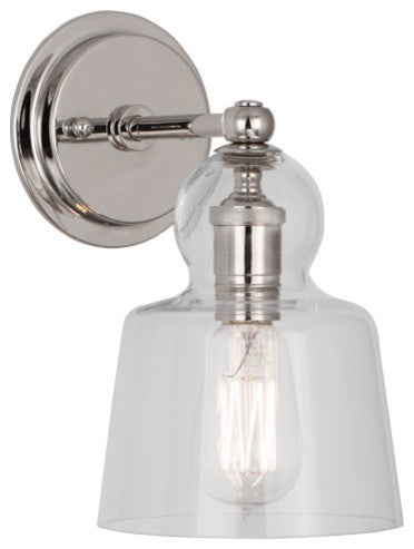 Robert Abbey S745 One Light Wall Sconce Albert Polished Nickel