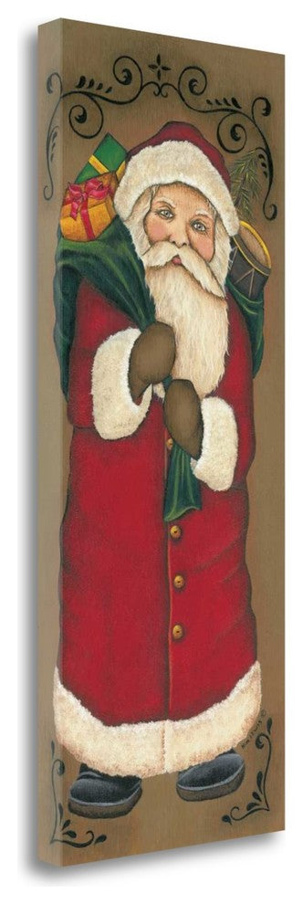 "Santa Clause" By Kim Lewis, Giclee Print on Gallery Wrap Canvas, Ready to Hang