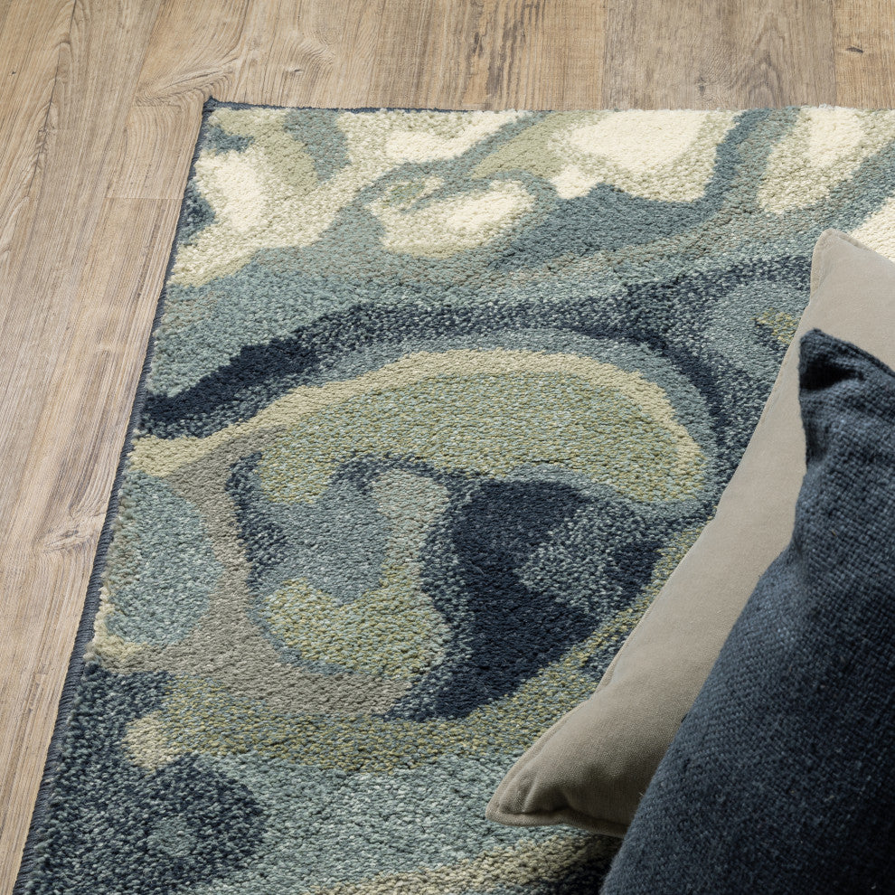 Sarasota Abstract Glacier Indoor Area Rug, Blue, 2' x 3'