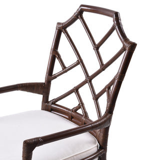 Kara Rattan Dining Side Chair, Paloma Brown, Single