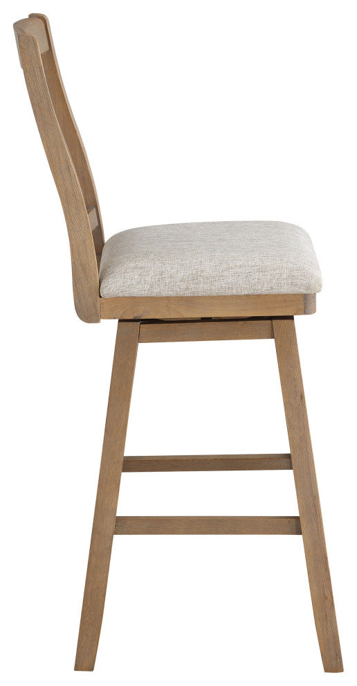 Madison Mission Oak High Back Wood Bar Stool, 42.5 in.