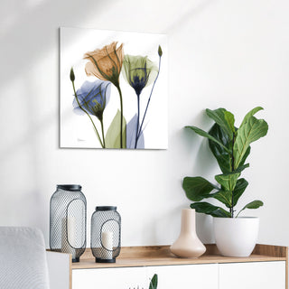 "Gentian Buddies" Frameless Free Floating Panel Graphic Wall Art, 24"x24"